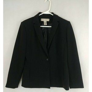 Apostrophe Petites Womens Size 6P Solid Black Suit Blazer Jacket Single Breasted